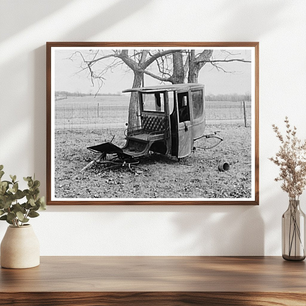 Abandoned Shay in Smithland Indiana February 1937