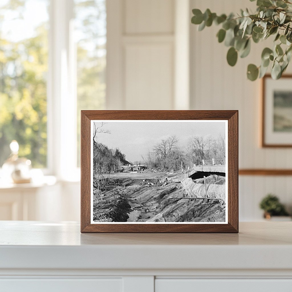 Flood Damage on Indiana Highway February 1937