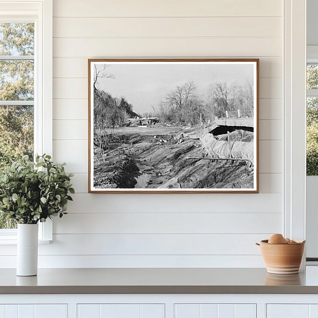 Flood Damage on Indiana Highway February 1937