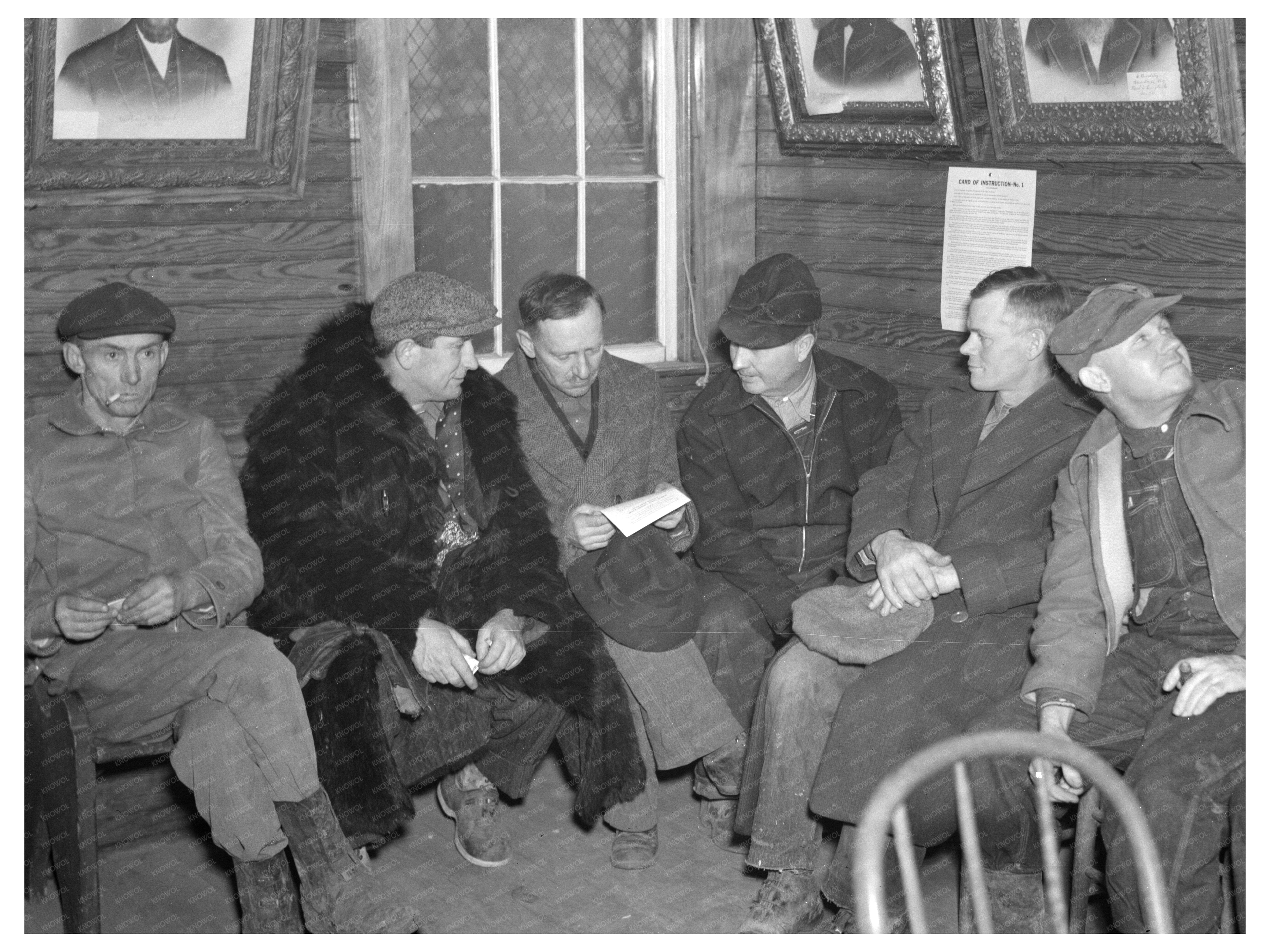 Farmers at Soil Conservation Meeting Livingston County 1937