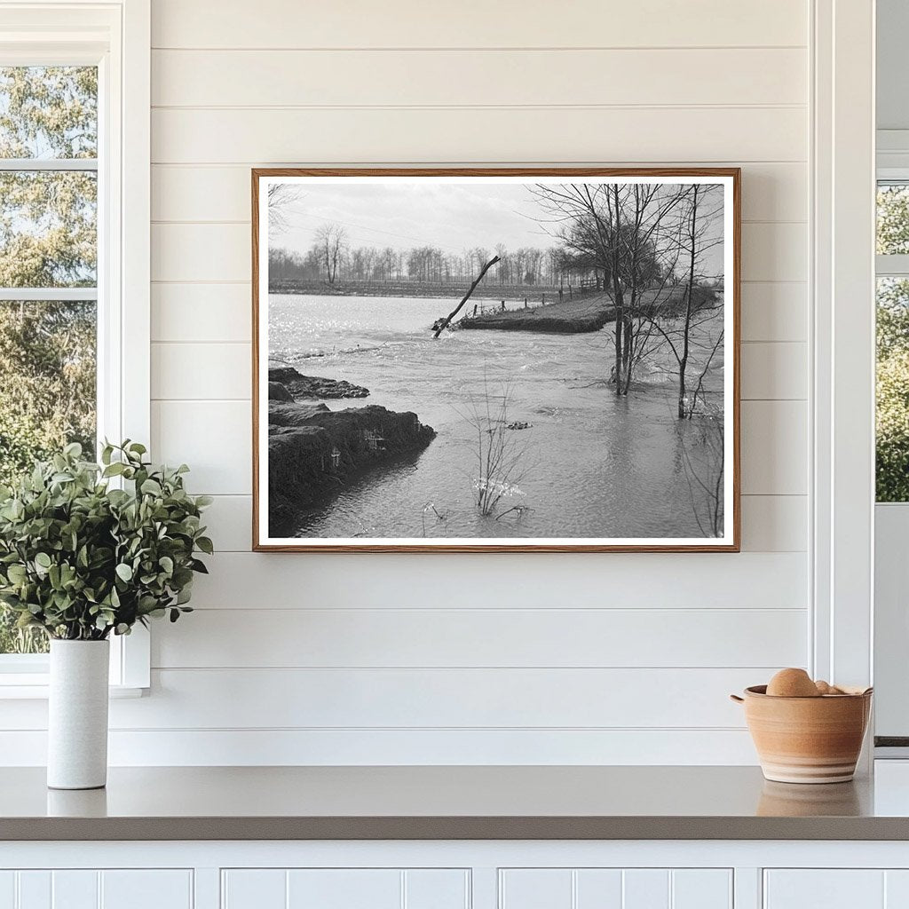 Flooded Country Road in Patoka Indiana February 1937