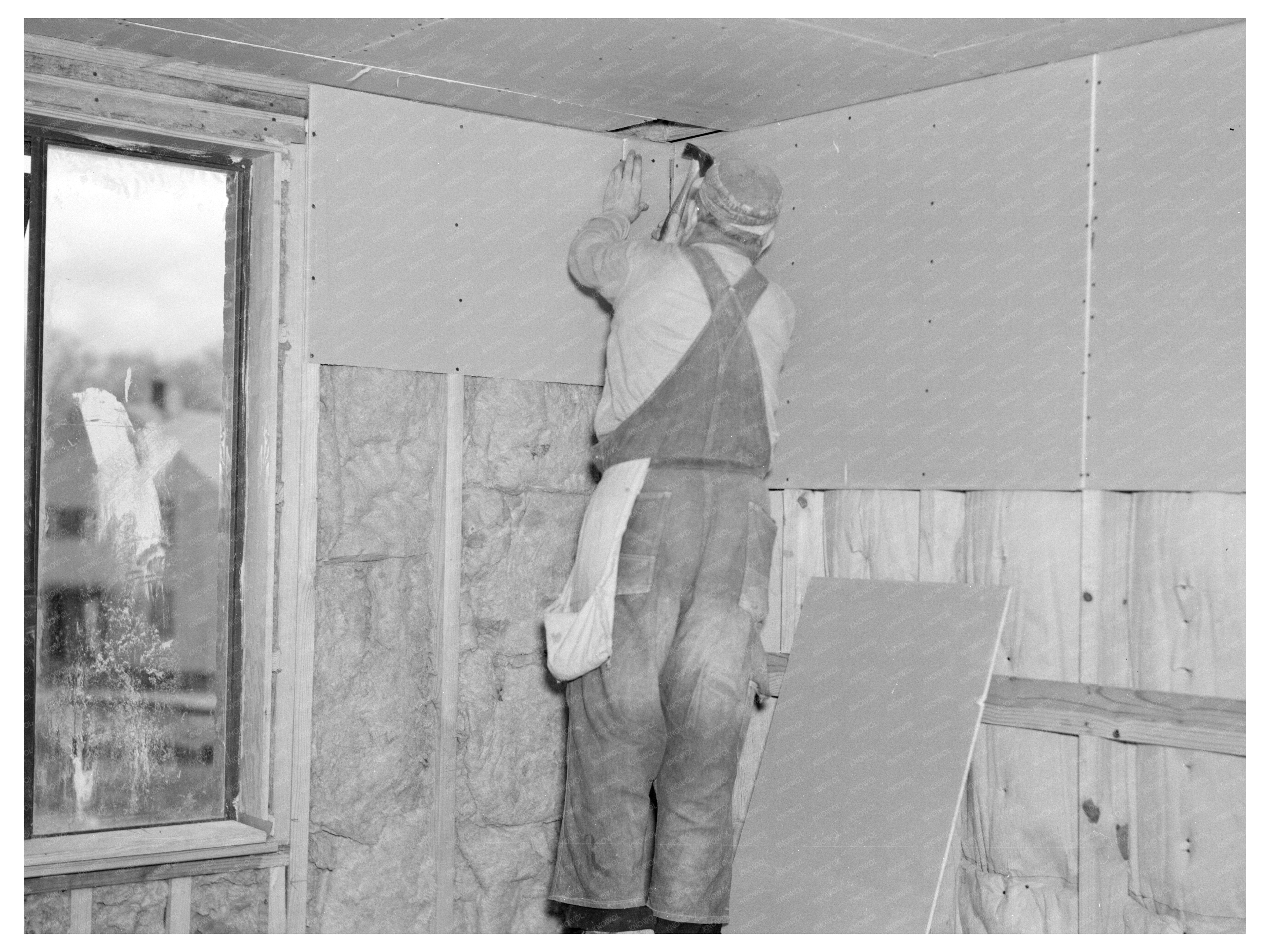 Wallboard Installation in Greenhills Ohio February 1937