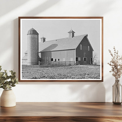 Barn and Silo at Mary Lahs Indiana Farm 1937