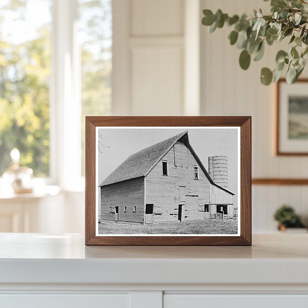 Barn and Silo on Indiana Farm February 1937