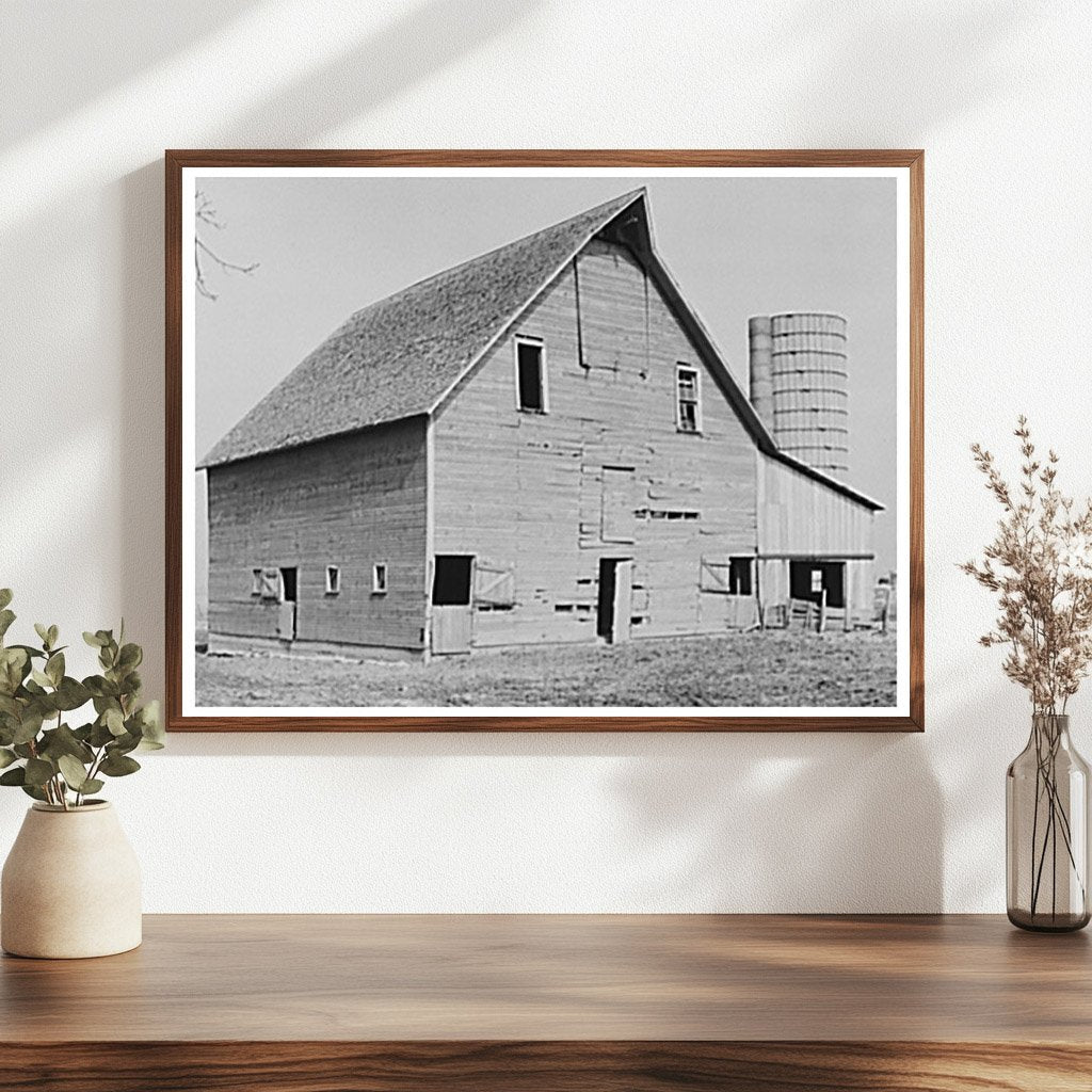 Barn and Silo on Indiana Farm February 1937