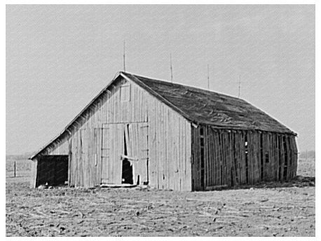 Vintage Barn in Benton County Indiana March 1937