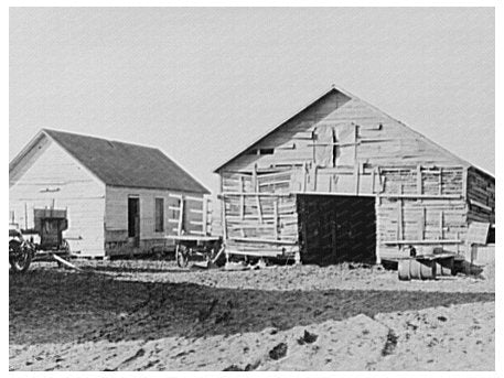 Deteriorating Corncrib on Indiana Farm March 1937