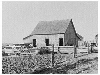 Barn on August Fecks Farm near Templeton Indiana 1937