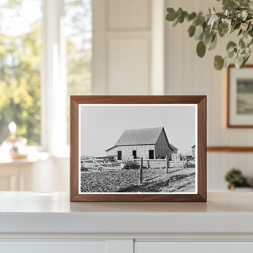 Barn on August Fecks Farm near Templeton Indiana 1937