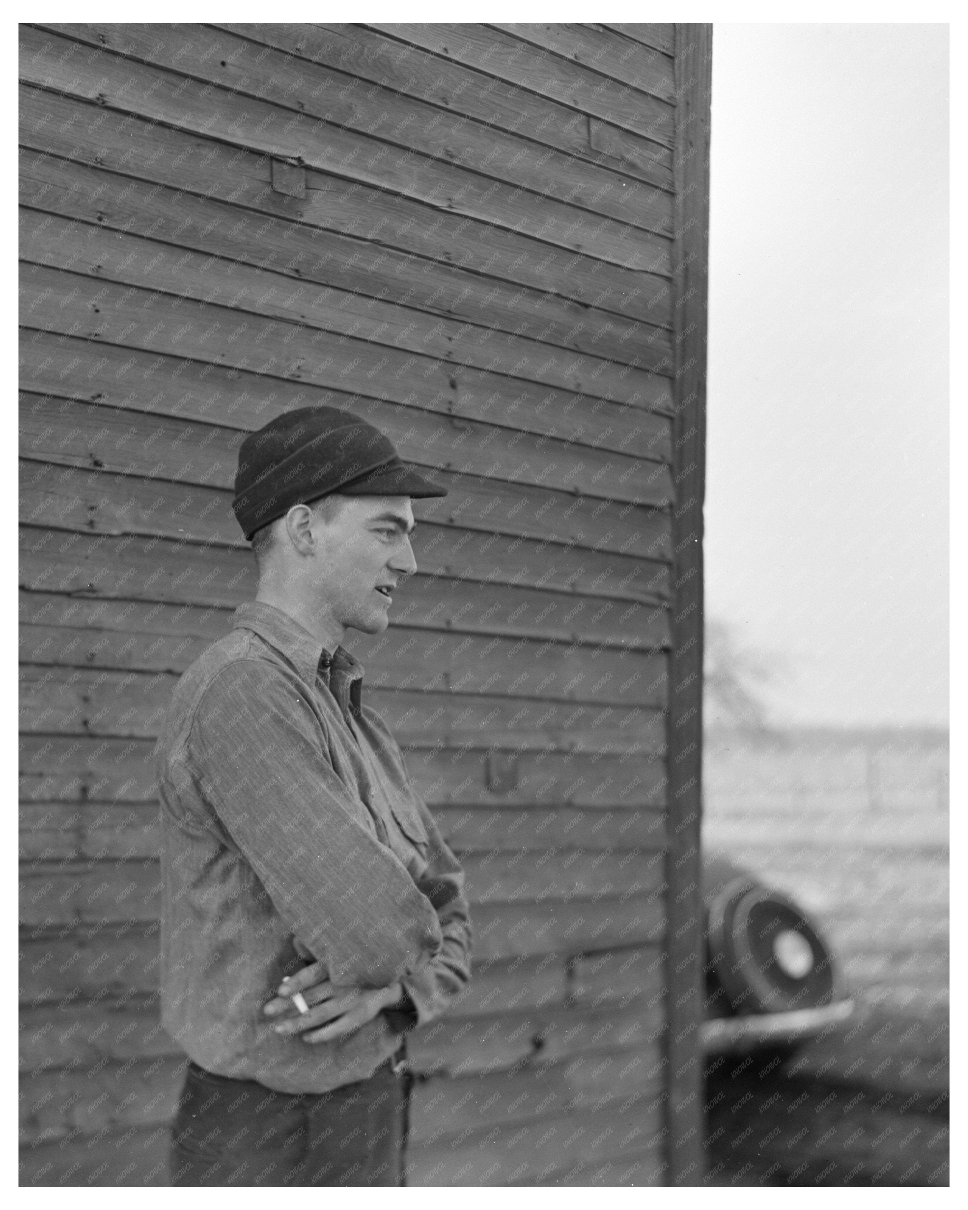 Clifford Rowe Tenant Farmer Indiana March 1937 Photo