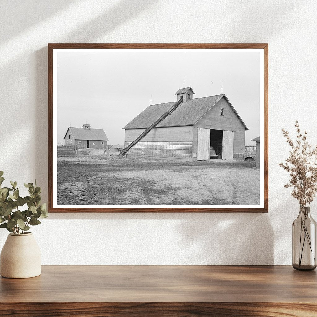 Corncrib and Barn on Roy Conners Farm March 1937