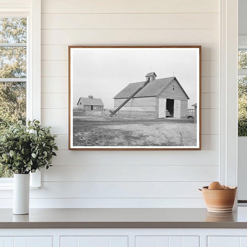 Corncrib and Barn on Roy Conners Farm March 1937