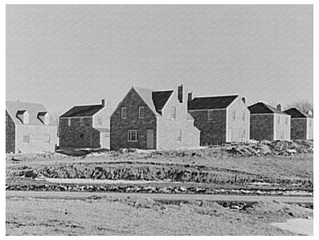 Houses Under Construction in Greendale Wisconsin 1937