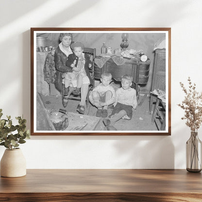 Family in Tent City Shawneetown Illinois Flood April 1937