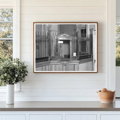 Shawneetown Bank Interior April 1937 Vintage Photo