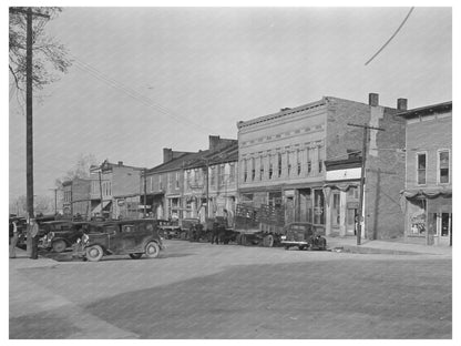 Shawneetown Illinois Main Street April 1937 Historical Image