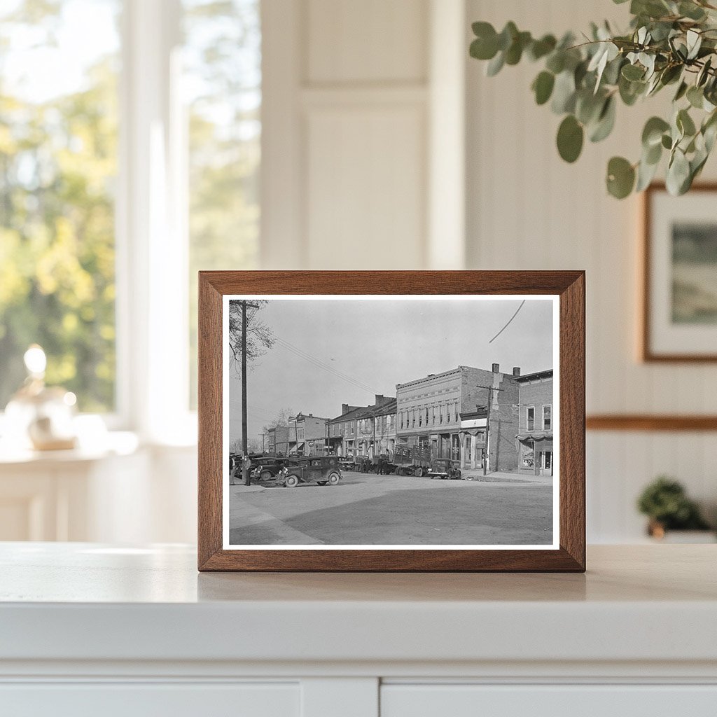 Shawneetown Illinois Main Street April 1937 Historical Image