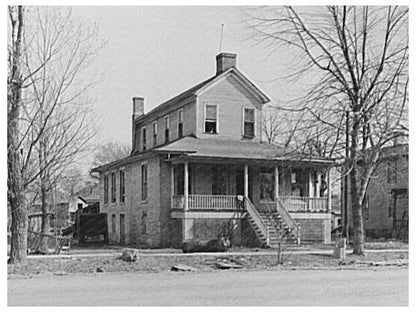 Shawneetown Illinois House April 1937 Vintage Photo