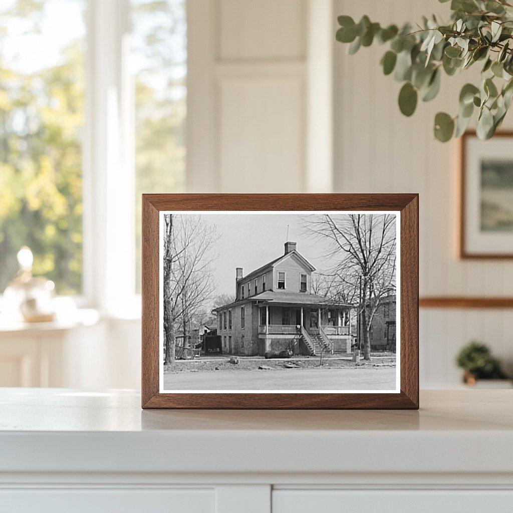 Shawneetown Illinois House April 1937 Vintage Photo