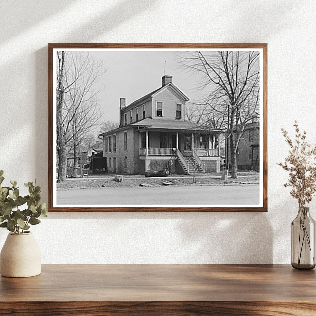 Shawneetown Illinois House April 1937 Vintage Photo