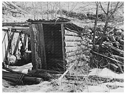 Buckboard Charlies Outhouse Iron River Michigan 1937