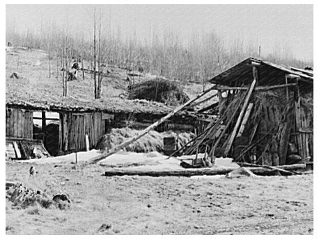 Barns on Buckboard Charlies Land Iron River Michigan 1937