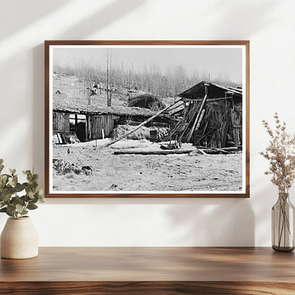 Barns on Buckboard Charlies Land Iron River Michigan 1937