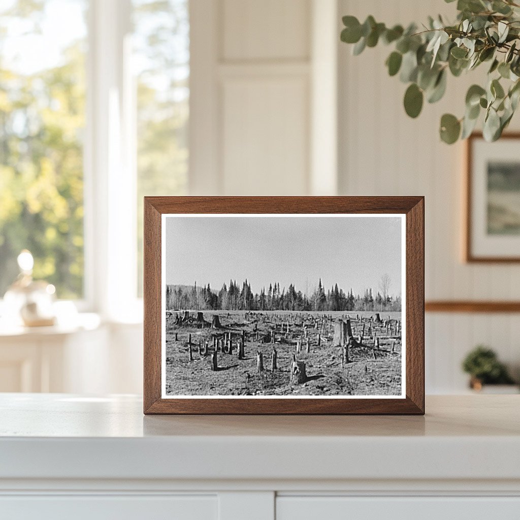 Stump Prairie Land Preparation Nelma Wisconsin 1937