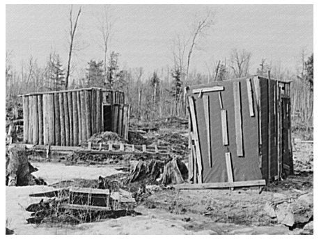 Vintage Cow Shed and Poultry House Nelma Wisconsin 1937