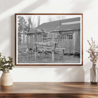 Horse Strapping Stand at Forest County Lumber Camp 1937