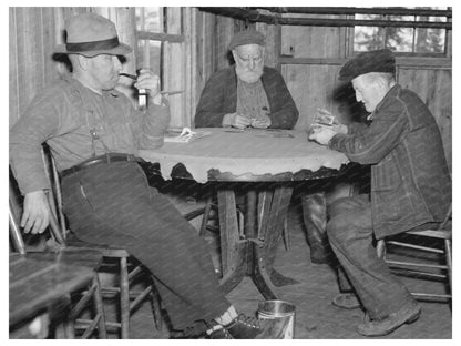 Transient Camp Residents at Hagerman Lake Michigan 1937