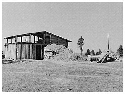 Barn on Sando Evanoffs Farm Iron County Michigan 1937