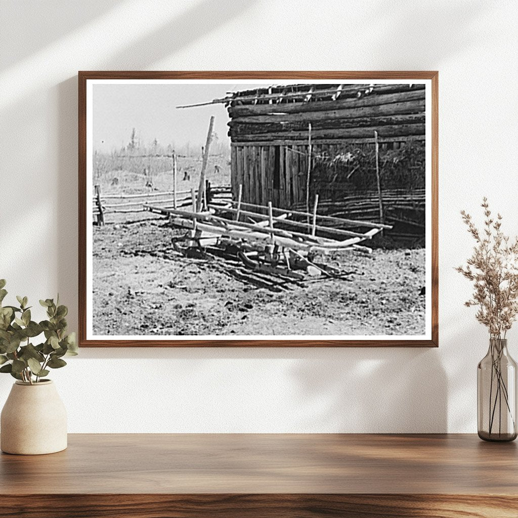 Wagon Sled on Bodray Farm Tipler Wisconsin May 1937