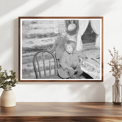 Bodray Children in Home Tipler Wisconsin May 1937