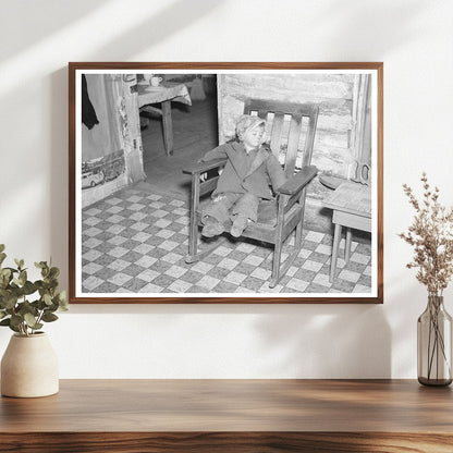 Child Asleep in Home Tipler Wisconsin May 1937