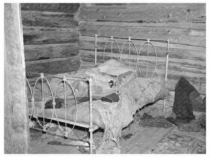 Vintage Bed in William Howells Home Tipler Wisconsin 1937