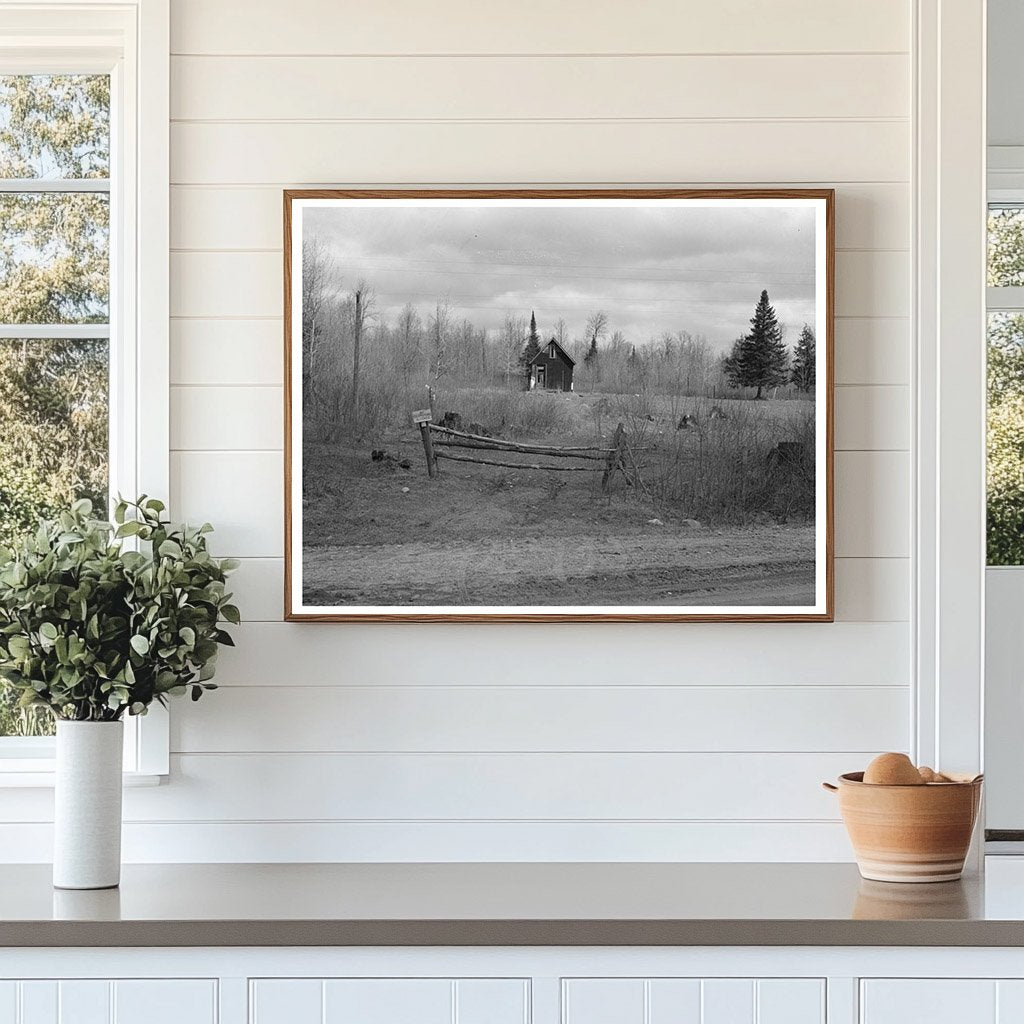 Abandoned Farm Landscape Tipler Long Lake Wisconsin 1937