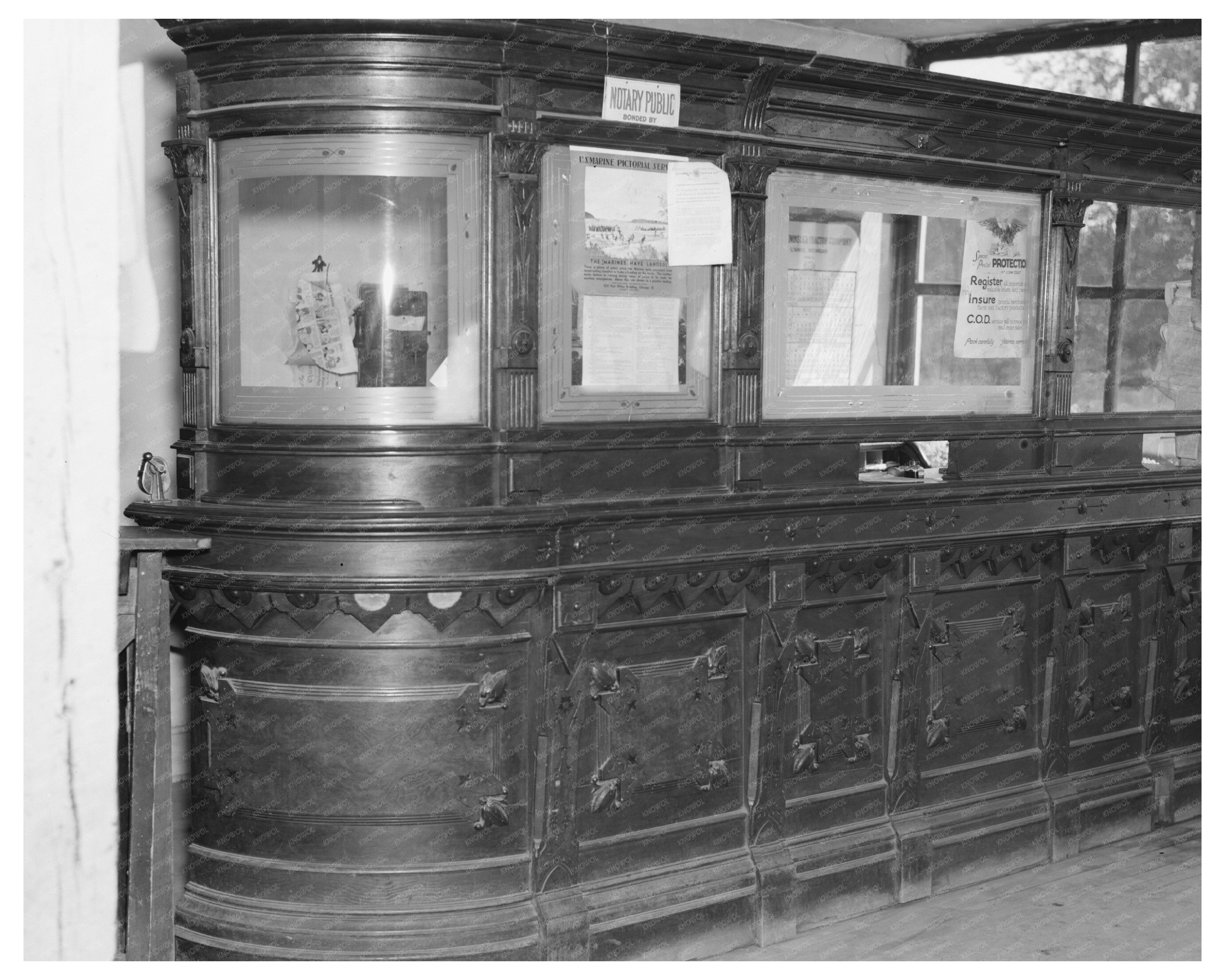 Gibbs City General Store Post Office Interior May 1937