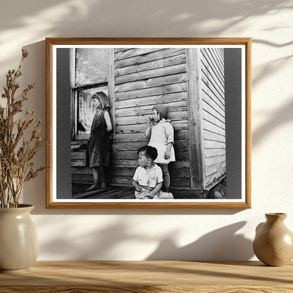 Children in Gibbs City Michigan 1937 Vintage Photo