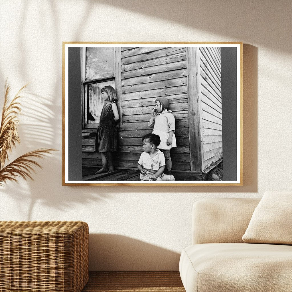 Children in Gibbs City Michigan 1937 Vintage Photo