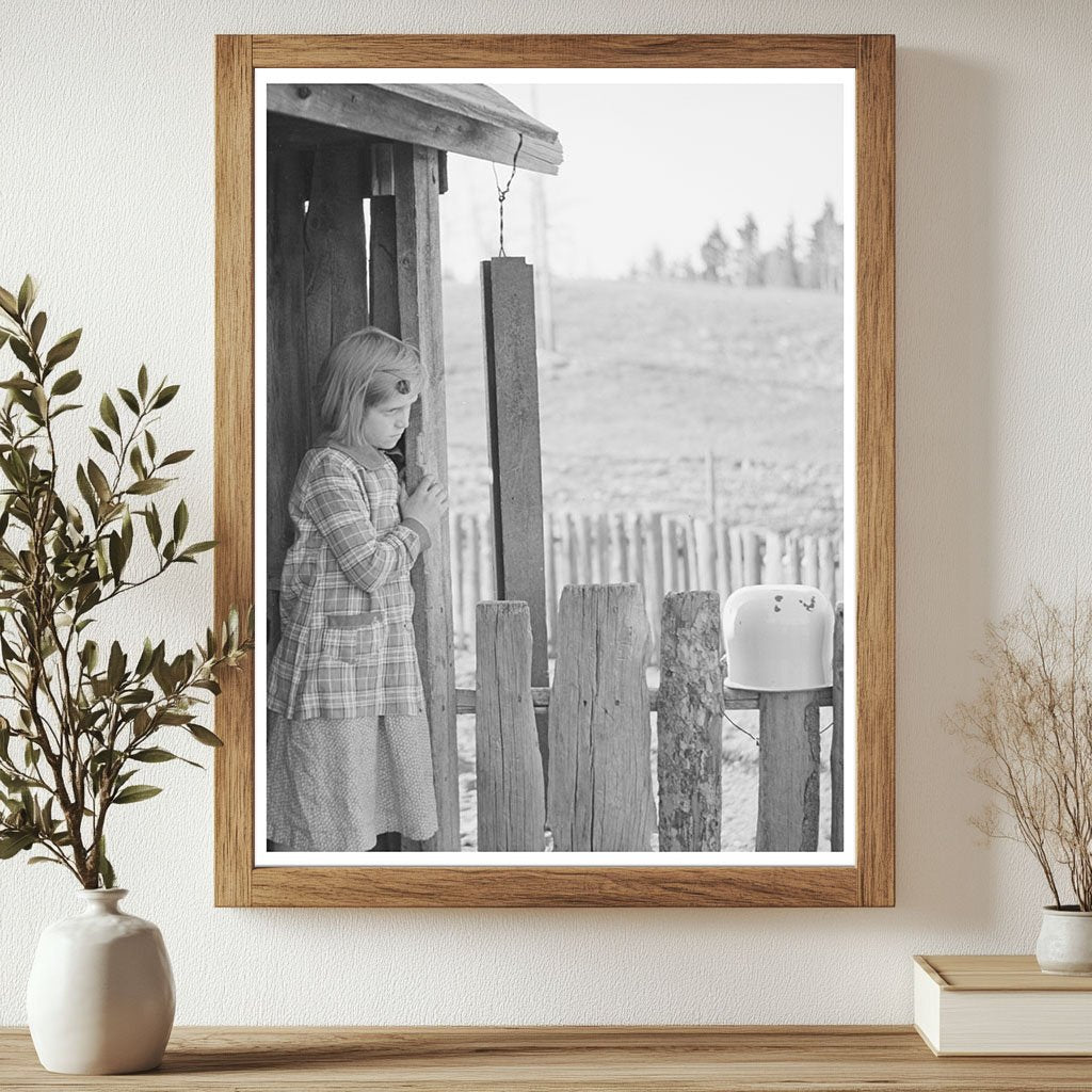 Child in Doorway of Home Near Silk Lake Michigan 1937