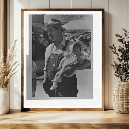 Farmer and Daughter Celebrate Fourth of July 1941 Oregon