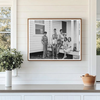 John Bunyan Locklear Family on Porch Pembroke Farms 1939