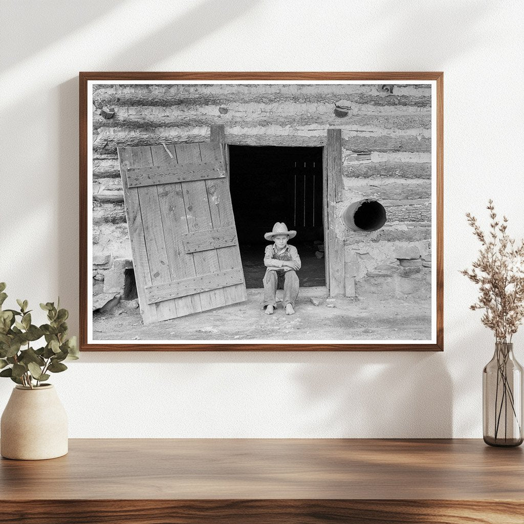 Fotografía antigua de 1939 de un niño que cosecha tabaco en Carolina del Norte