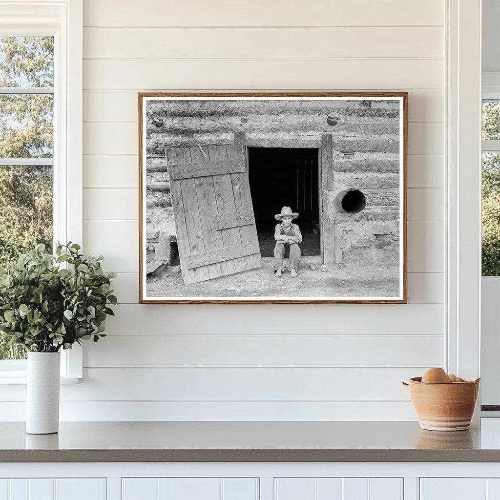 Fotografía antigua de 1939 de un niño que cosecha tabaco en Carolina del Norte