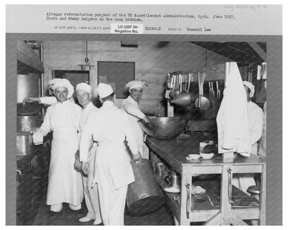 1937 Allegan Project Chefs and Helpers Vintage Photo