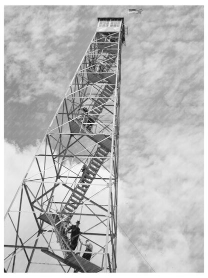 Allegan County Fire Tower Michigan June 1937 Vintage Photo