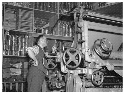 Timber Board Machine Adjustment Wisconsin June 1937