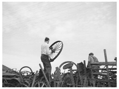 Scrap Iron Loading on Railroad Cars in Millville 1937