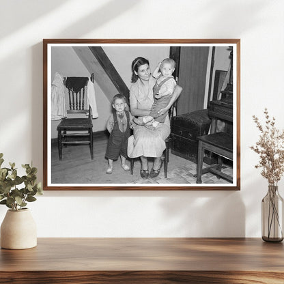 Mrs. Ray Allen and Children Farming in Wisconsin 1937